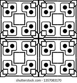 Vector modern geometric tiles pattern. Abstract art deco seamless luxury background