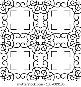 Vector modern geometric tiles pattern. Abstract art deco seamless luxury background