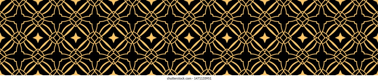 Vector modern geometric tiles pattern. Golden shapes. Abstract art deco seamless luxury background.