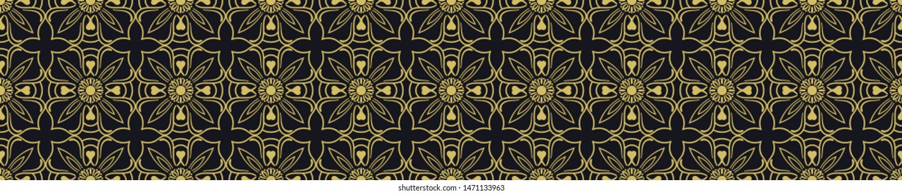 Vector modern geometric tiles pattern. Golden shapes. Abstract art deco seamless luxury background.