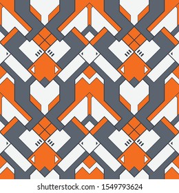 Vector modern geometric tiles pattern. retro color lined shape. Abstract art deco seamless luxury background.