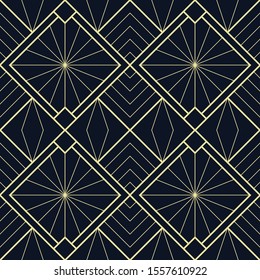 Vector modern geometric tiles pattern. Abstract art deco seamless luxury background.