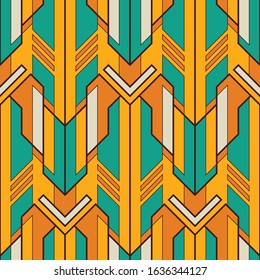 Vector modern geometric tiles pattern. Abstract art color seamless luxury background.