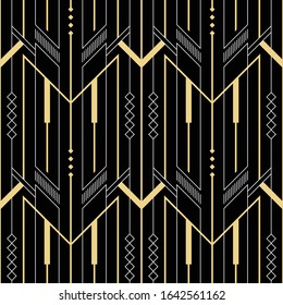 Vector modern geometric tiles pattern. Abstract art deco seamless luxury background.