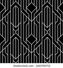 Vector modern geometric tiles pattern. Abstract art deco seamless luxury background.
