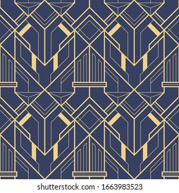 Vector modern geometric tiles pattern. Abstract art deco seamless luxury background.