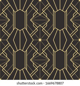 Vector modern geometric tiles pattern. Abstract art deco seamless luxury background.