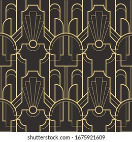 Vector modern geometric tiles pattern. Abstract art deco seamless luxury background.