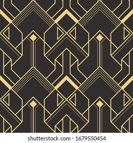 Vector modern geometric tiles pattern. Abstract art deco seamless luxury background.