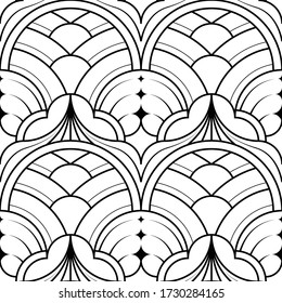 Vector modern geometric tiles pattern. Abstract  seamless luxury background.
