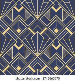 Vector modern geometric tiles pattern. Abstract art deco seamless luxury background.