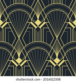 Vector modern geometric tiles pattern. Abstract art deco seamless luxury background.