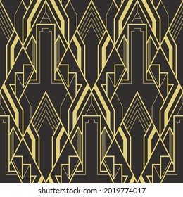 Vector modern geometric tiles pattern. Abstract art deco seamless luxury background.