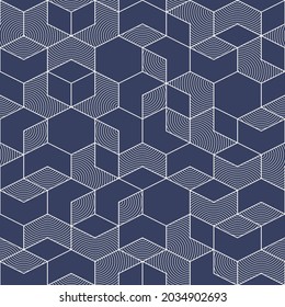 Vector modern geometric tiles pattern. Abstract art deco seamless luxury background.