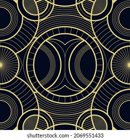 Vector modern geometric tiles pattern. Abstract art deco seamless luxury background.