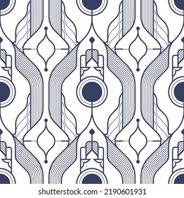 Vector modern geometric tiles pattern. Abstract seamless luxury background.