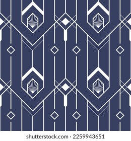 Vector modern geometric tiles pattern. Abstract art deco seamless luxury background.