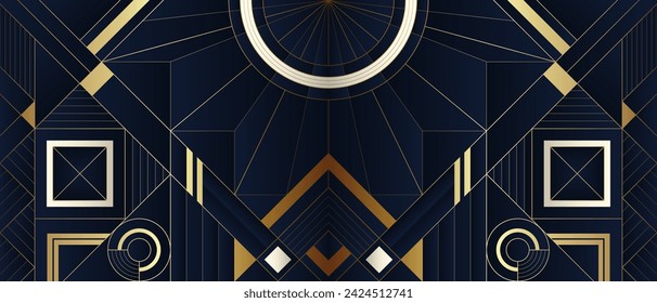 Vector modern geometric tiles pattern. Abstract art deco seamless luxury background.