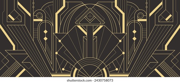 Vector modern geometric tiles pattern. Abstract art deco seamless luxury background.