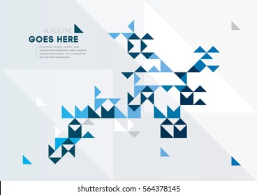 Vector of modern geometric triangular element and background