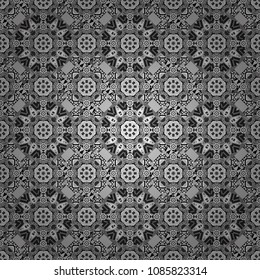 Vector modern geometrical abstract background in gray, black and white colors. Texture, new background. Geometric stylized multicolored seamless pattern.