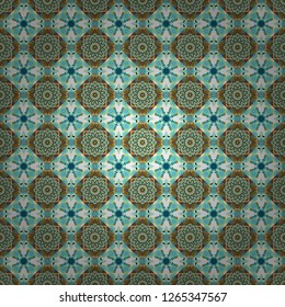 Vector modern geometrical abstract background in white, green and blue colors. Geometric stylized multicolored seamless pattern. Texture, new background.