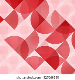Vector modern geometrical abstract background. Red circles