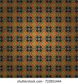 Vector modern geometrical abstract background in yellow, orange and green colors. Texture, new background. Geometric stylized multicolored seamless pattern.