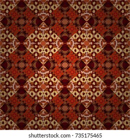 Vector modern geometrical abstract background in brown, orange and red colors. Texture, new background. Geometric stylized multicolored seamless pattern.