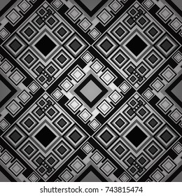Vector modern geometrical abstract background in black, white and gray colors. Texture, new background. Geometric stylized multicolored seamless pattern.