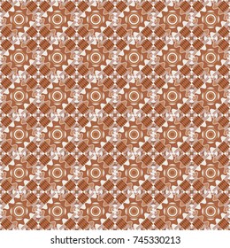 Vector modern geometrical abstract background in red, brown and yellow colors. Texture, new background. Geometric stylized multicolored seamless pattern.