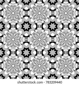 Vector modern geometrical abstract background in white, gray and black colors. Texture, new background. Geometric stylized multicolored seamless pattern.
