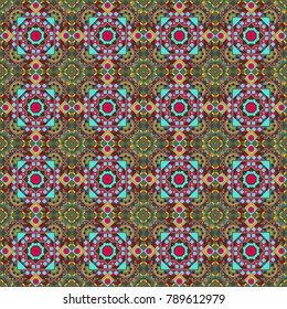 Vector modern geometrical abstract background in pink, blue and brown colors. Texture, new background. Geometric stylized multicolored seamless pattern.