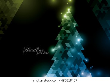 Vector of modern geometrical Christmas element and background