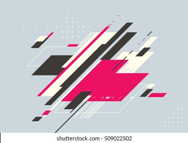 Vector of modern geometrical shape and background