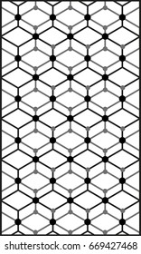 Vector modern geometry pattern hexagon, abstract geometric background, trendy print, retro texture