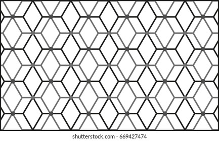 Vector modern geometry pattern hexagon, abstract geometric background, trendy print, retro texture