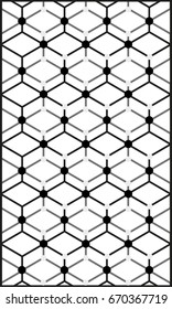 Vector modern geometry pattern hexagon, abstract geometric background, trendy print, retro texture