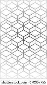 Vector modern geometry pattern hexagon, abstract geometric background, trendy print, retro texture