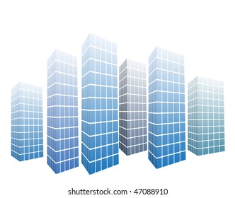 edificios de vidrio modernos vectoriales