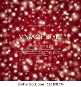 Vector modern glittering abstract red background.