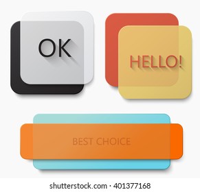 Vector modern glossy banners or creative frame set on white background