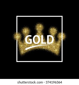 Vector modern gold glitter abstract background design