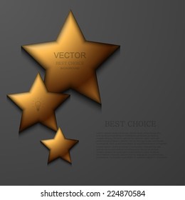 Vector modern gold star background. Eps 10