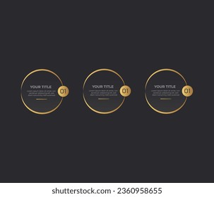 vector modern golden 3d infographic template design with steps