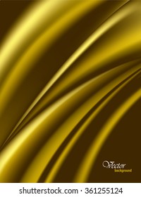 Vector Modern Golden Wavy Background.
