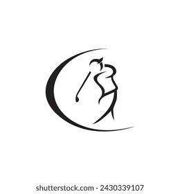 vector modern golf logo design