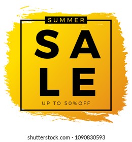 vector modern gradient sale banner with brush