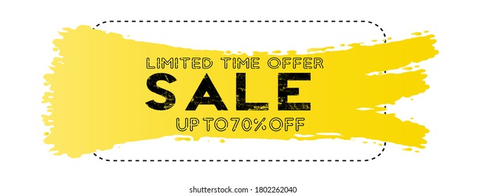banner de venta de degradado moderno vectorial con pincel