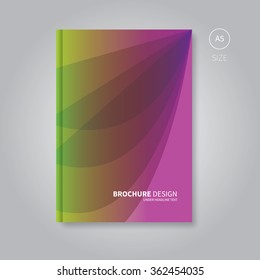 vector modern gradient template in fresh colors / abstract background of brochure